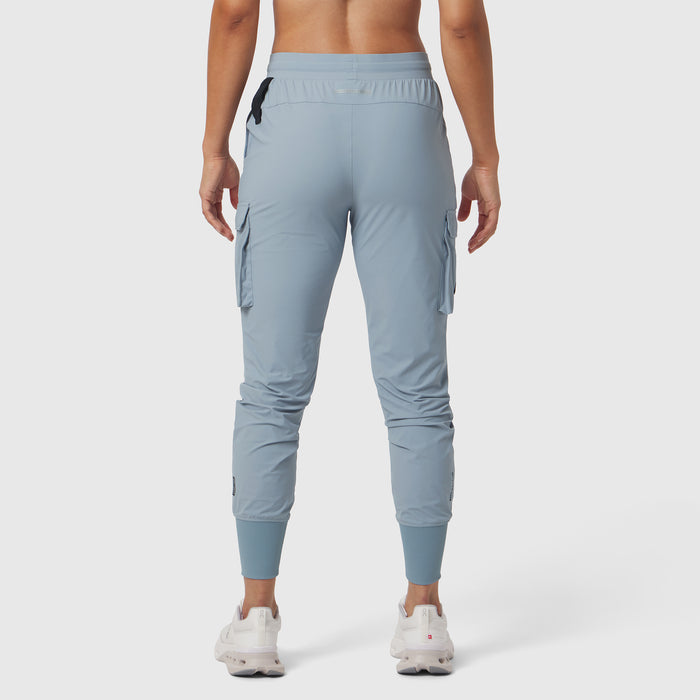 Tetra-Lite® Cargo High Rib Jogger in Light Sky, back view on model