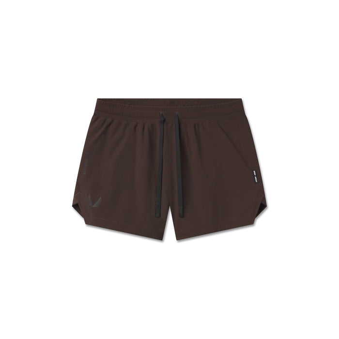 flatlay Tetra-Lite Linerless Short in Dark Earth, front view
