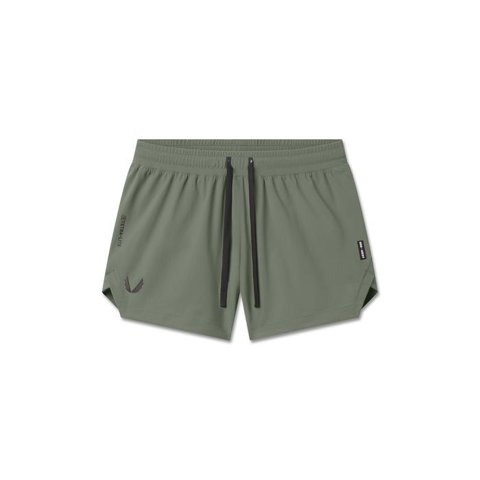 flatlay Tetra-Lite Linerless Short in sage, front view