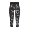 flatlay W055 Lycra Ribbed Running Tight in black with white pixel camo print, front view