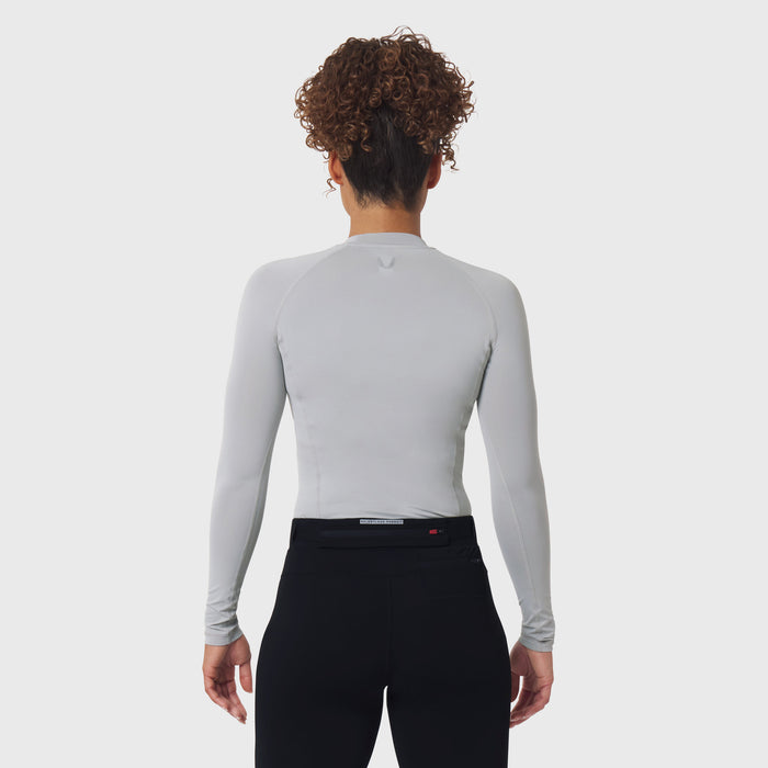 LYCRA® ADAPTIV baselayer longsleeve in slate grey, back view on model