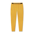 flatlay Hybrid Belt-Pack Run Legging in amber yellow, front view