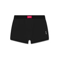 flatlay LYCRA® ADAPTIV briefs in black, front view