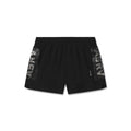 Flatlay of black Tetra-Lite Adventure Short with gray side panels, front view