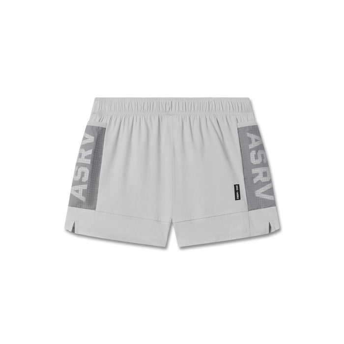 flatlay Tetra-Lite Adventure Short in slate grey with gray side panels, front view