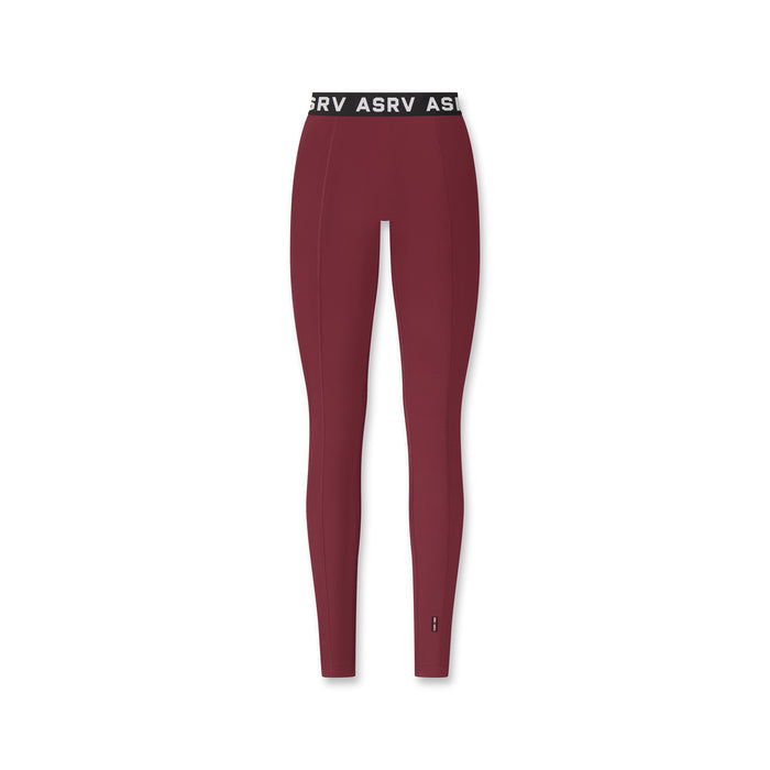 flatlay W071 Lycra Ribbed Legging in crimson, front view