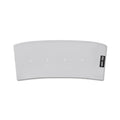 flatlay Ice-Skin Performance Headband in slate grey, front view showing ASRV branding