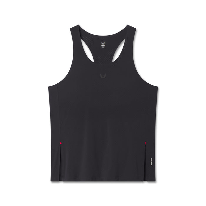 Flatlay Aerotex Perforated Run Tank in black, front view
