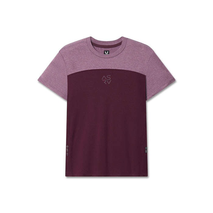 Flatlay AEROSILVER® UPF50+ Run Tee in Merlot, front view
