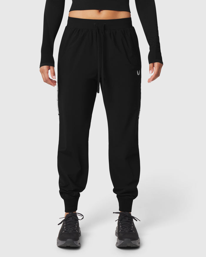 W109. Tetra-Lite® Cuffed Training Jogger - Black "Blade"