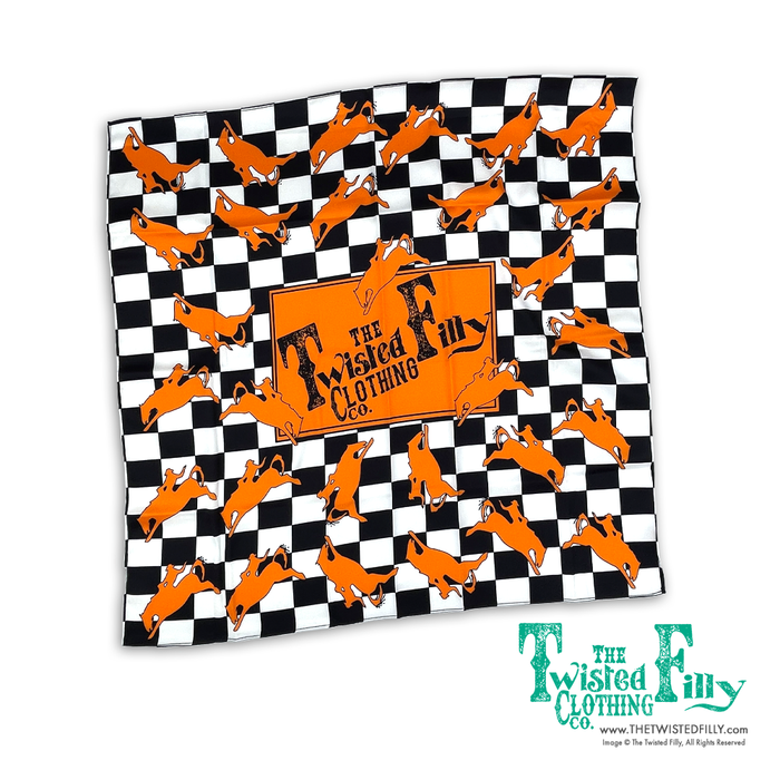 Wild Rags - Youth - Checkered Neon Rodeo