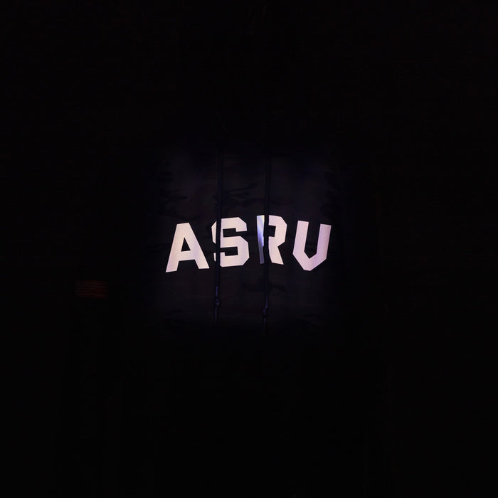 WN'19 RainPlus® Hoodie in black, front view with illuminated brand logo