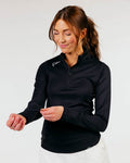 Women's Black Cursive Quarterzip