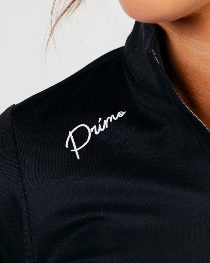 Women's Black Cursive Quarterzip