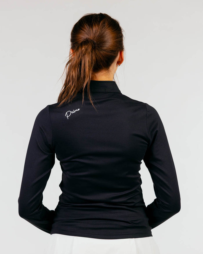 Women's Black Cursive Quarterzip
