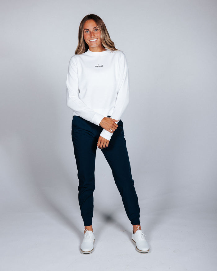 Women's White CoreSoft Crew