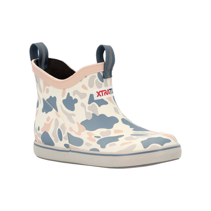 Youth Ankle Deck Boot in Ivory Duck Camo