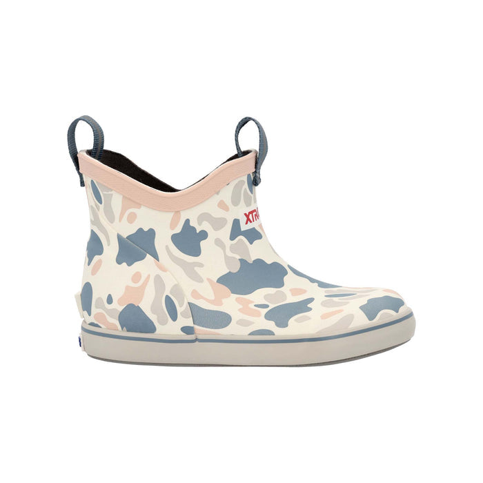 Youth Ankle Deck Boot in Ivory Duck Camo