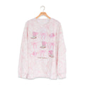 Youth Pink Camo Western Icons Crewneck Sweatshirt