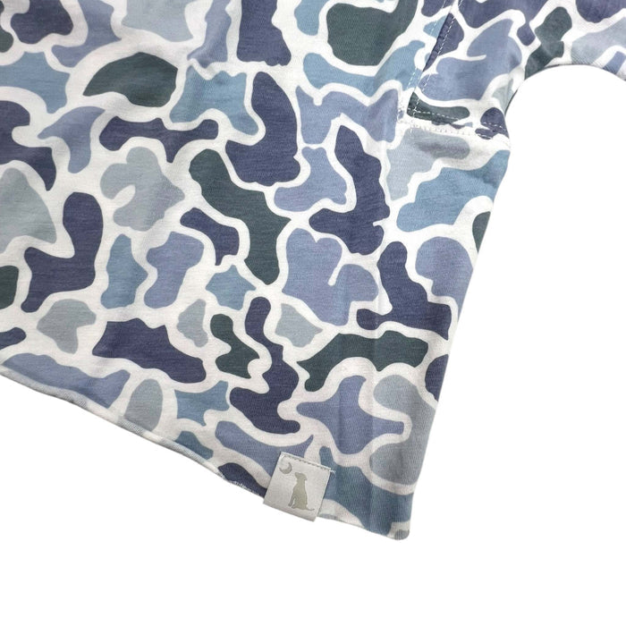 Youth Short Sleeve Boxy Crop Athletic Top in Localflage Coast