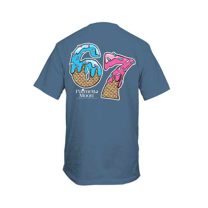 Youth Six 7 Ice Cream Short Sleeve T-Shirt in Indigo Blue